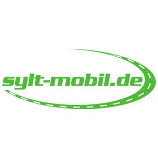 Logo von sylt-mobil.de: Grüner Schriftzug mit einer geschwungenen Linie darunter, die wie eine Straße mit Markierungen aussieht.