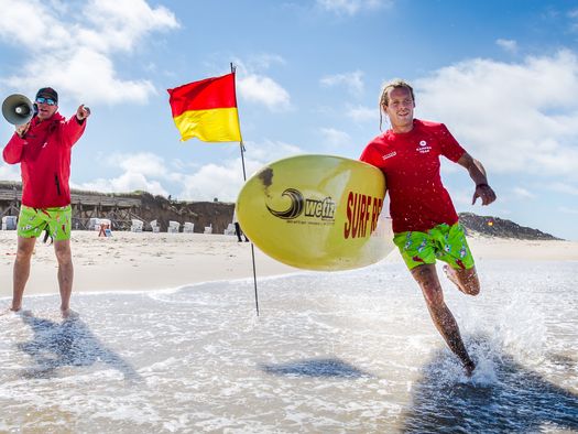 Kampen-Team Rettungsschwimmer am Strand in Kampen