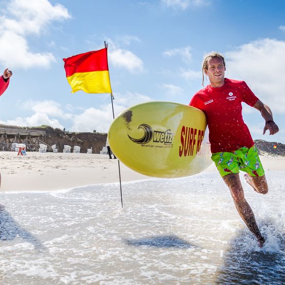 Kampen-Team Rettungsschwimmer am Strand in Kampen